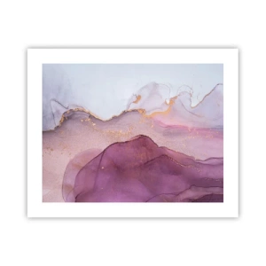 Plakat - Fale lila i fioletu - 50x40 cm