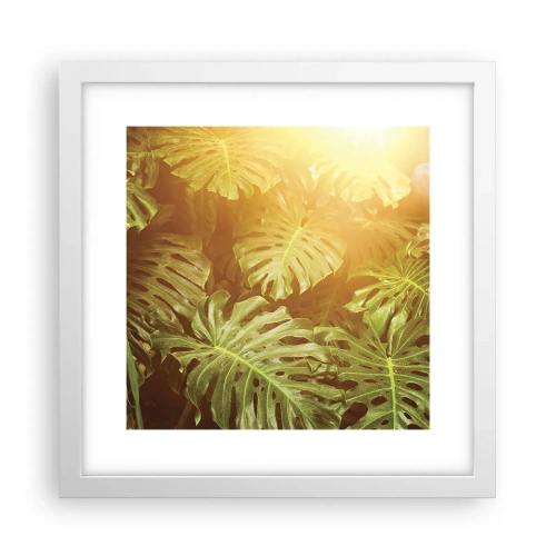 Plakat w białej ramie - W zieloność wstąpić… - 30x30 cm
