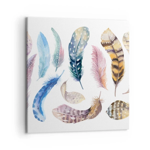 Obraz na płótnie - Lekkie, pstrokate i wielobarwne - 60x60 cm