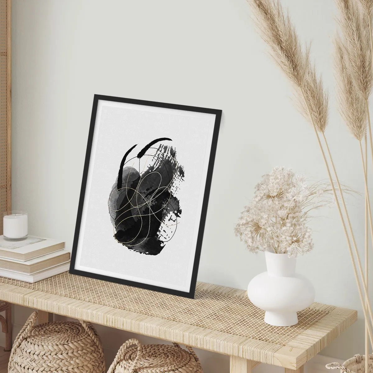 Plakat w czarnej ramie - Wysnute z czerni - 70x100 cm