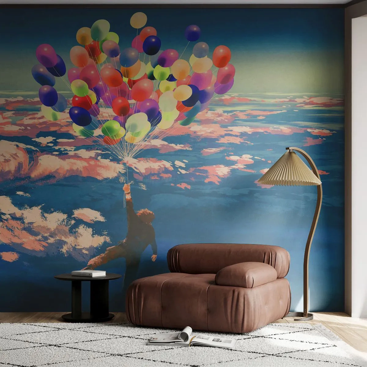 Fototapeta Premium Canvas - Spełnione marzenie dzieciństwa - Dla Dzieci, Kolorowe Balony, Abstrakcja - 150x105 cm