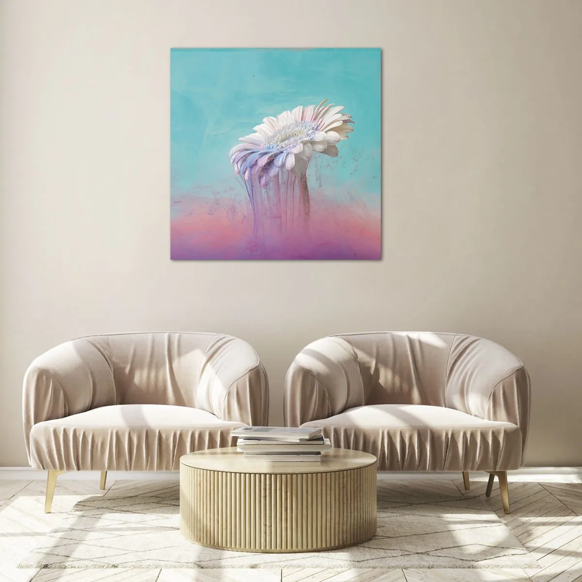 Obraz na szkle - Zaświaty kwiatów - 40x40 cm