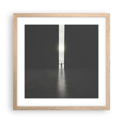 Plakat w ramie jasny dąb - Krok do jasnej przyszłości - 40x40 cm