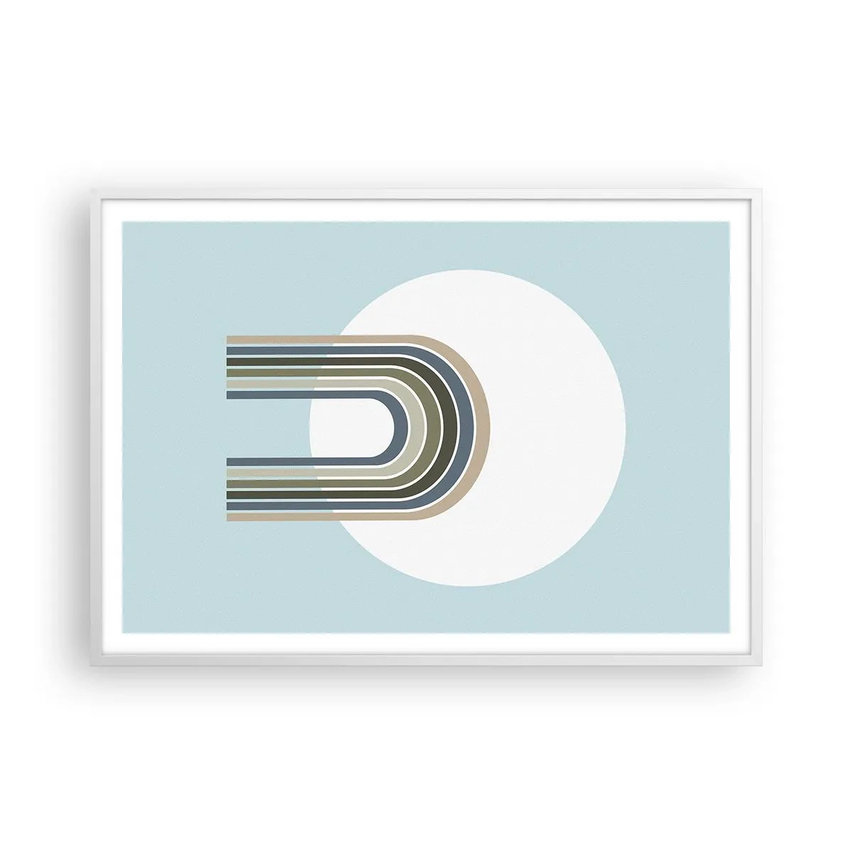 Plakat w białej ramie - Nieodparte przyciąganie - 100x70 cm