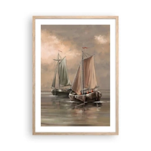 Plakat w ramie jasny dąb - Powrót żeglarzy - 50x70 cm