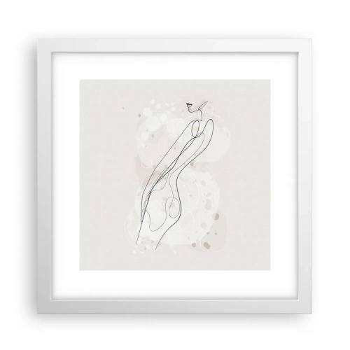 Plakat w białej ramie - Pobłądzić spojrzeniem - 30x30 cm