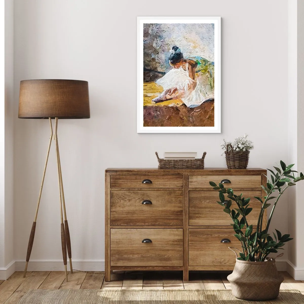 Plakat w białej ramie - Z obrazu Degasa - 50x70 cm