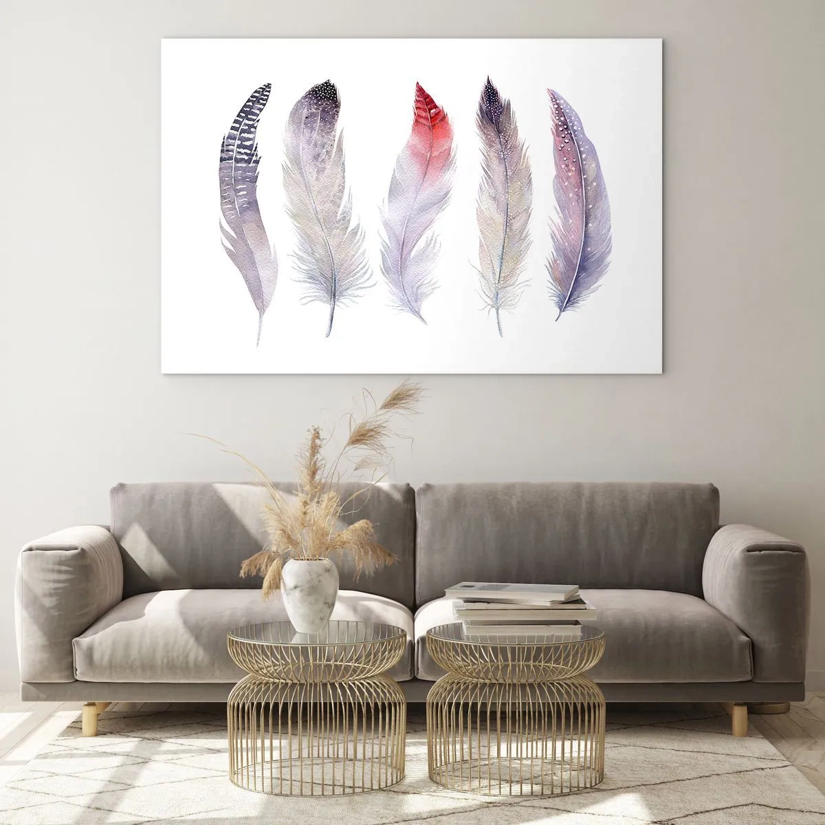 Obraz na szkle - Delikatne jak różnobarwna mgła - 70x50cm - Delikatne jak różnobarwna mgła - Nowoczesna dekoracja ścienna do salonu i sypialni ARTTOR