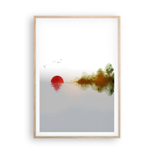 Plakat w ramie jasny dąb - Obietnica spokoju - 70x100 cm