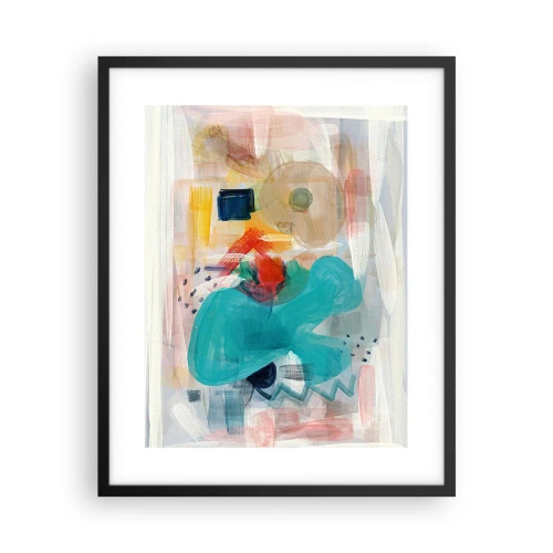 Plakat w czarnej ramie - Kolorowa gra - 40x50 cm