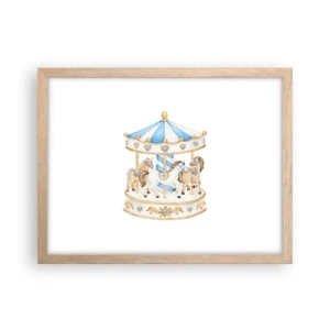 Plakat w ramie jasny dąb - Słodkie dzieciństwo - 40x30 cm