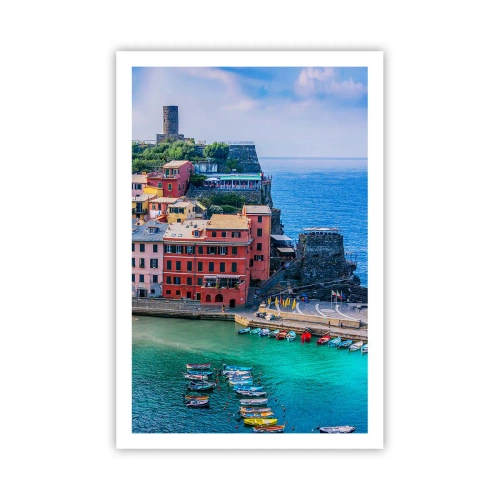 Plakat - Śródziemnomorskie magiczne miasteczko - 61x91 cm