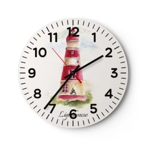 Zegar ścienny - Wokół zawsze pogoda - 40x40 cm