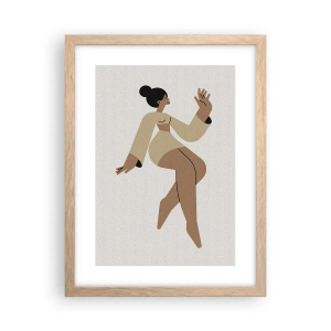 Plakat w ramie jasny dąb - Kształt wdzięku - 30x40 cm