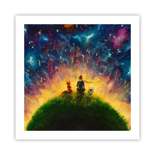 Plakat - Miłość i przyjaźń - cały świat - 50x50 cm