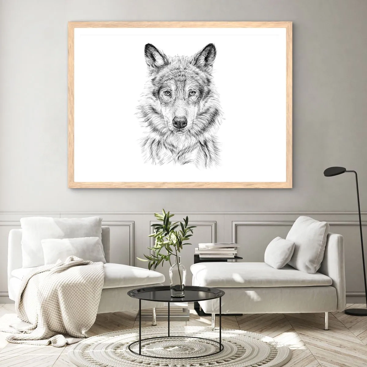 Plakat w ramie jasny dąb - Urodzony przywódca - 100x70 cm