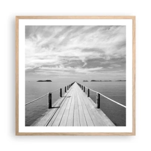 Plakat w ramie jasny dąb - A może podróż… - 60x60 cm