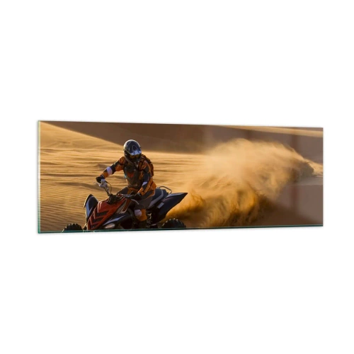 Obraz na szkle - Na falach piasku - 90x30 cm