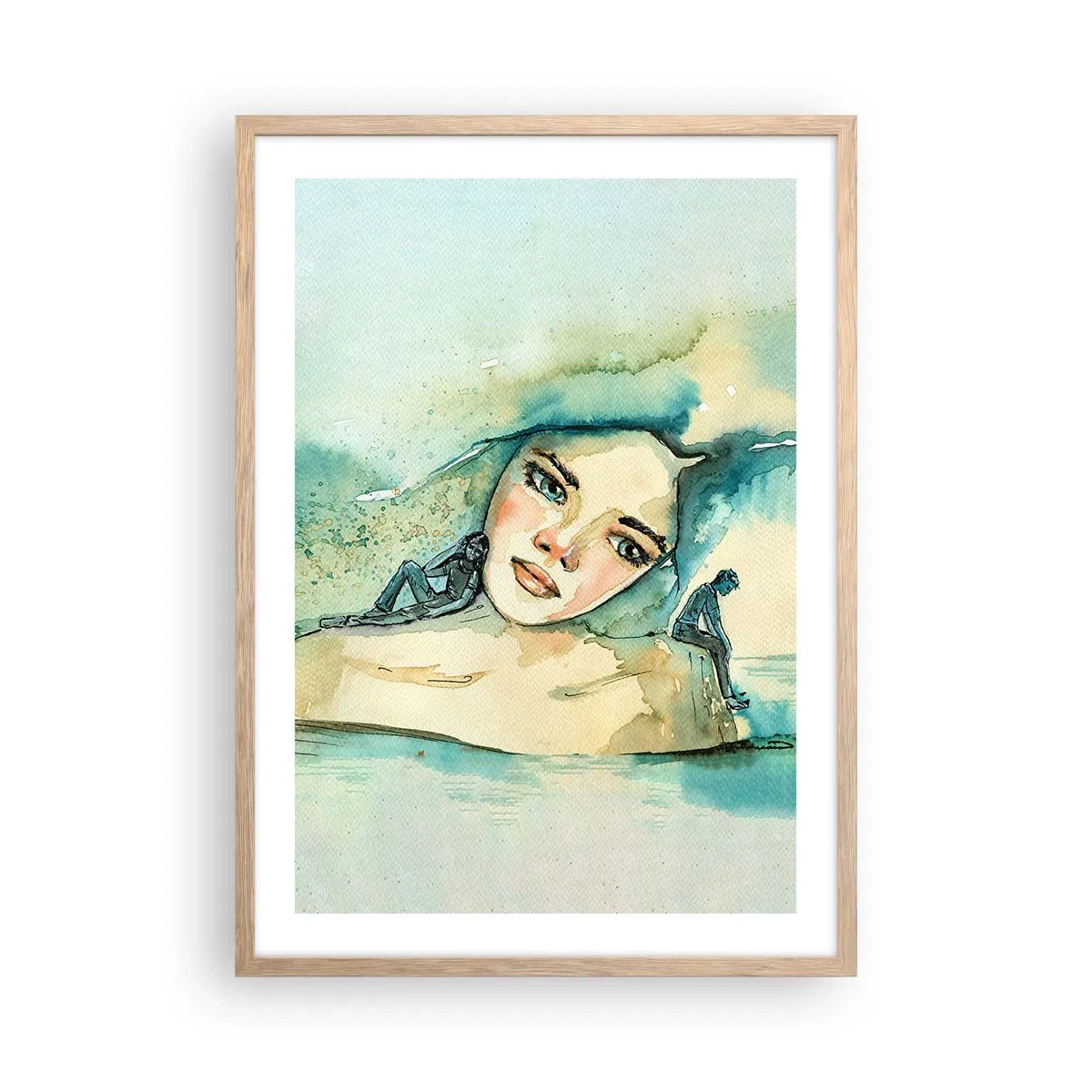 Plakat w ramie jasny dąb - Am I blue? - 50x70 cm