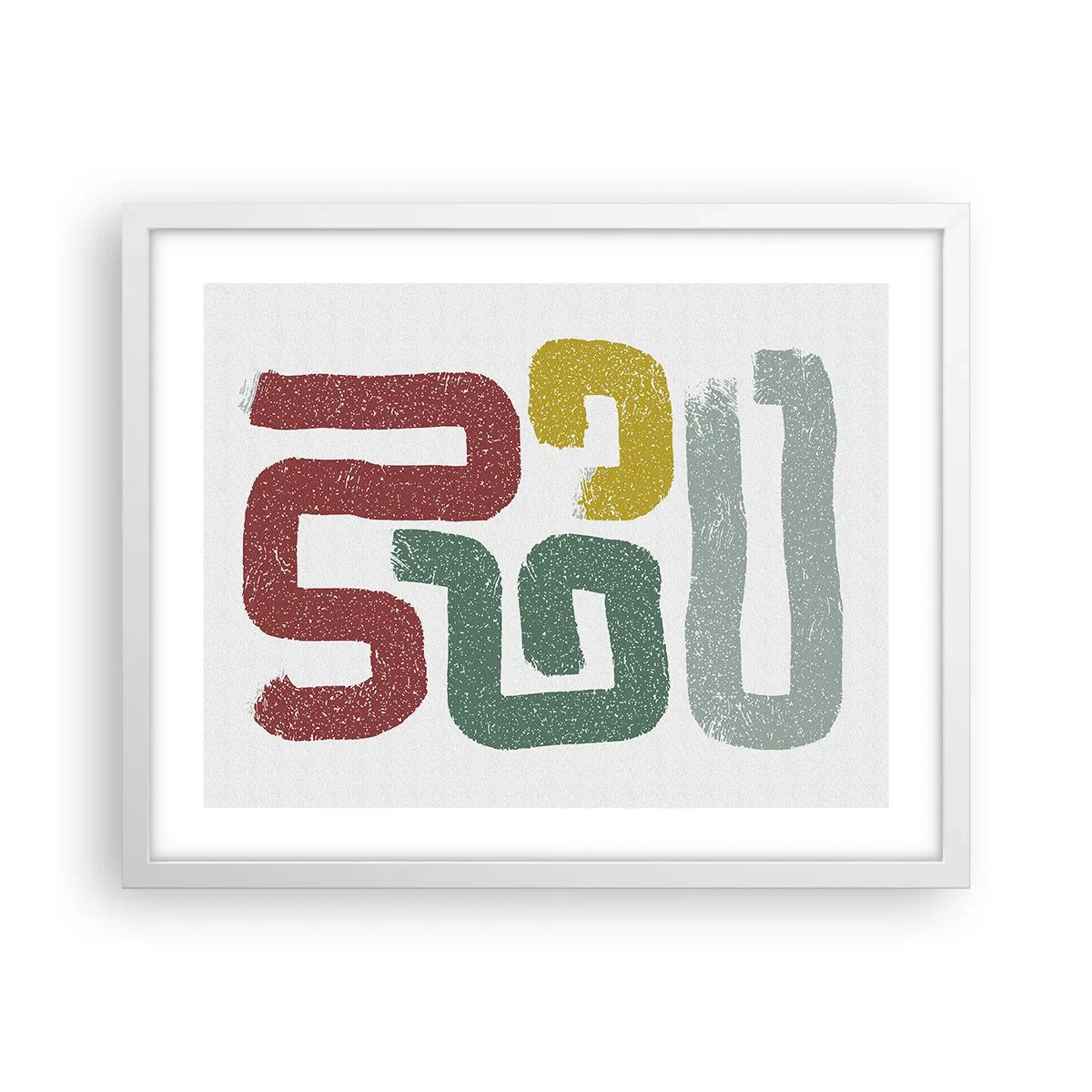 Plakat w białej ramie - W nieznanym języku - 50x40 cm