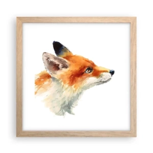 Plakat w ramie jasny dąb - Ostrożności nigdy za wiele - 30x30 cm