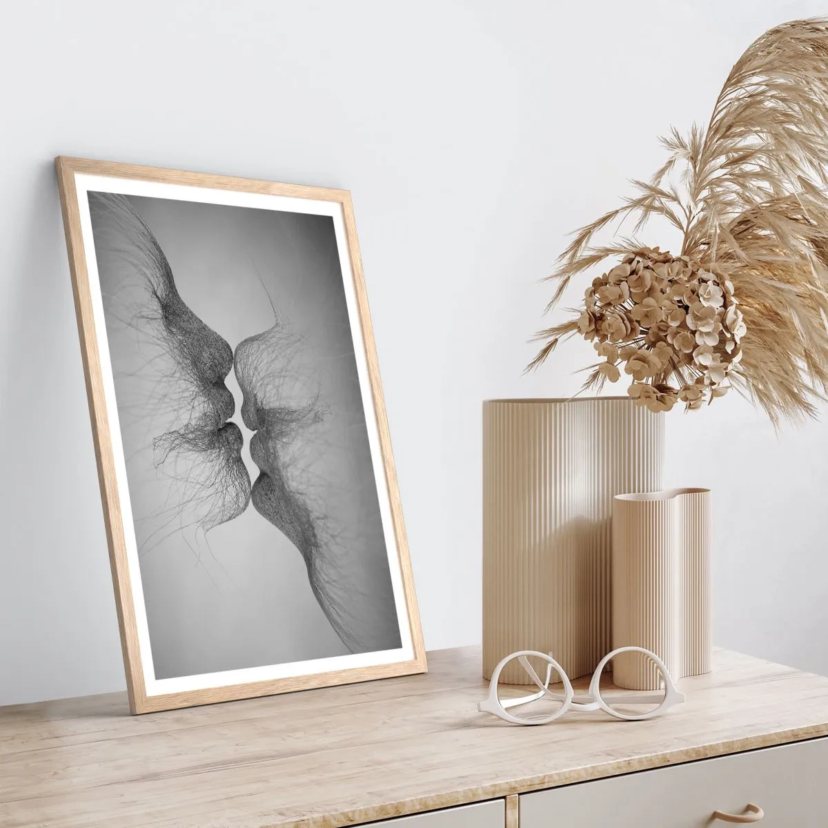 Plakat w ramie jasny dąb - Pocałunek wiatru - 61x91 cm