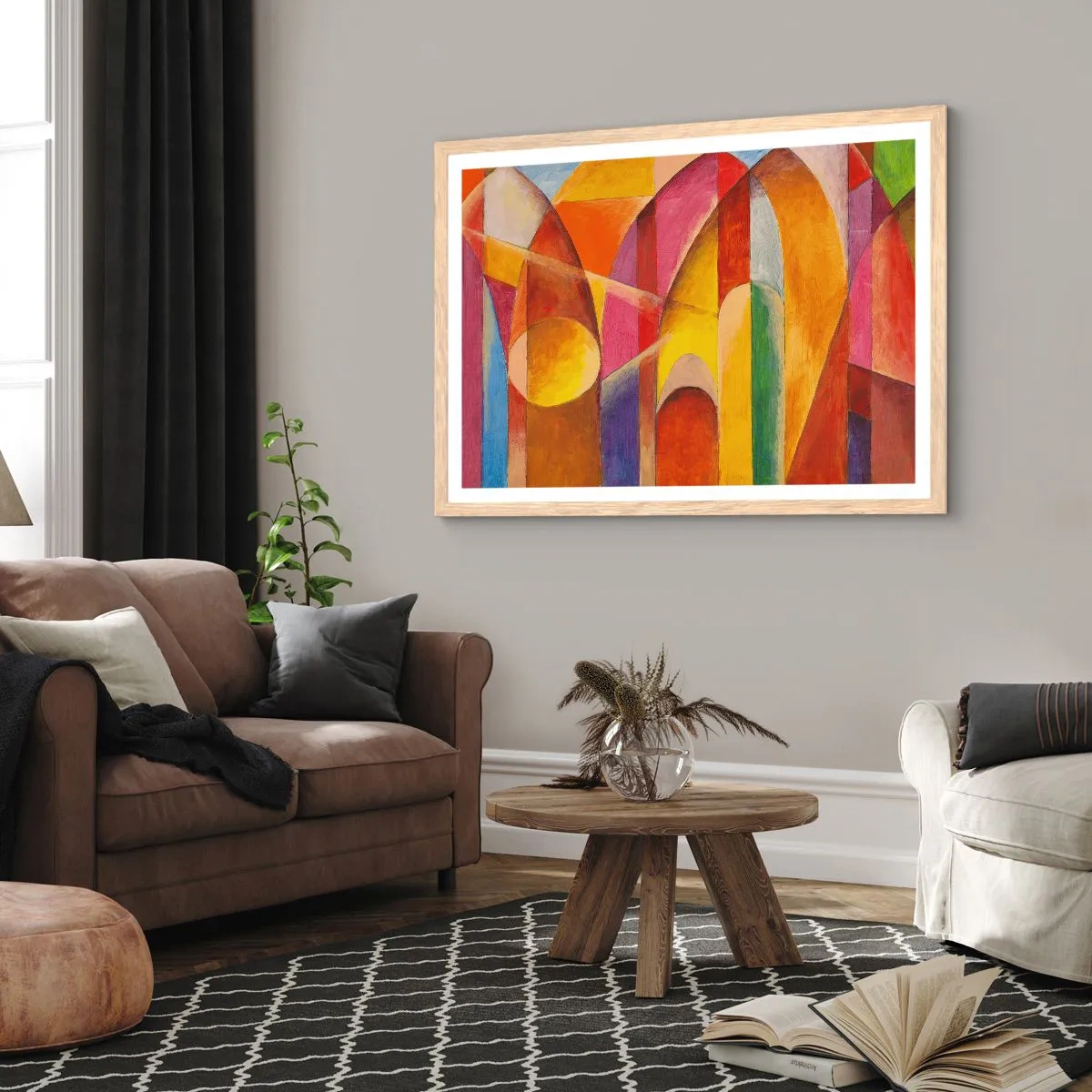 Plakat w ramie jasny dąb - Katedra słońca - 70x50 cm