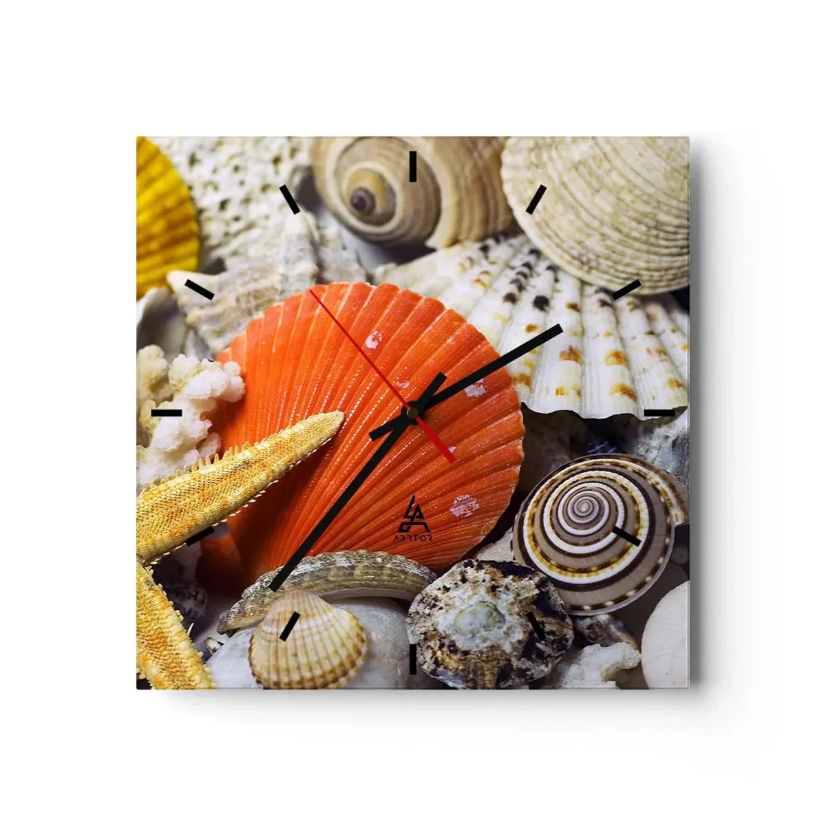 Zegar ścienny - Skarby oceanu - 40x40 cm