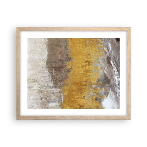 Plakat w ramie jasny dąb - Złocisty podmuch - 50x40 cm