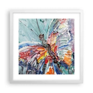 Plakat w białej ramie - Pomalowany przez naturę - 40x40 cm