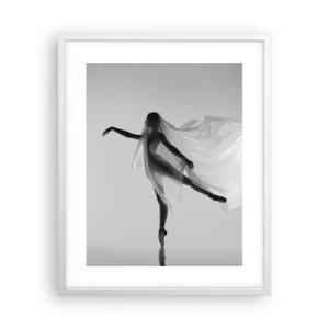 Plakat w białej ramie - Lekkość i wdzięk - 40x50 cm