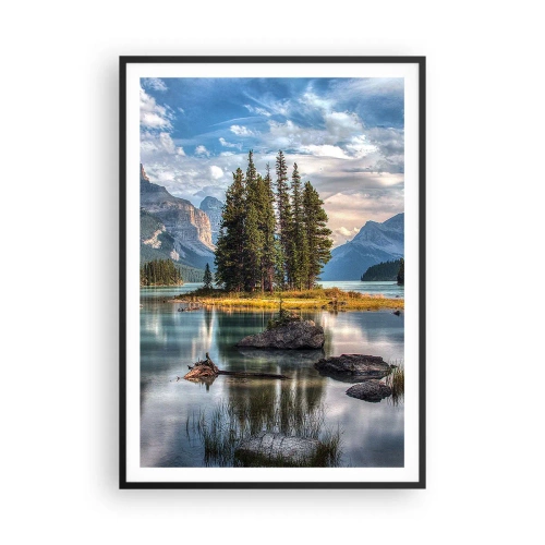 Plakat w czarnej ramie - Nad wodą wielką i czystą… - 70x100 cm