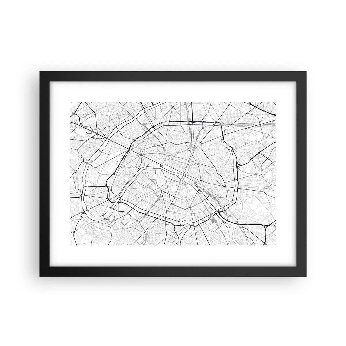 Plakat w czarnej ramie - Kwiat Paryża - 40x30 cm