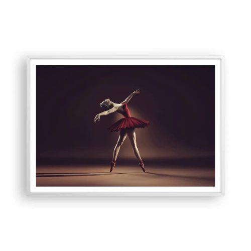 Plakat w białej ramie - Prima ballerina - 100x70 cm