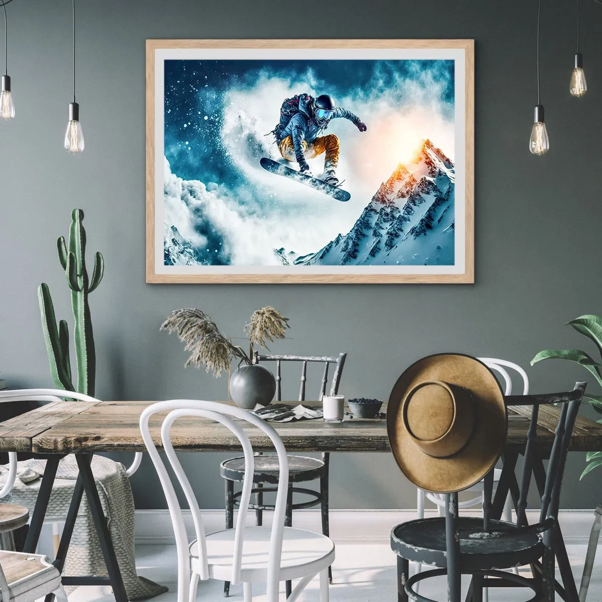 Plakat w ramie jasny dąb - Ekstremalne emocje - 100x70 cm