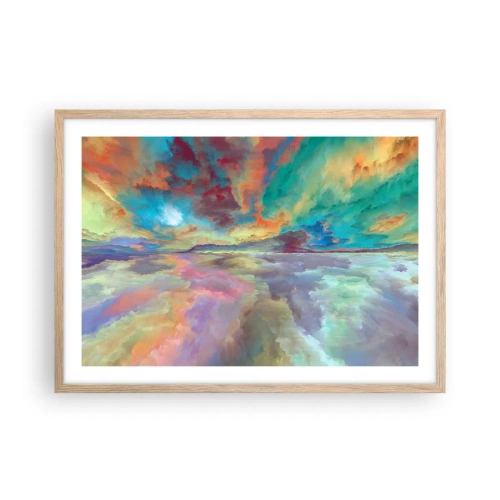 Plakat w ramie jasny dąb - Dwa nieba - 70x50 cm