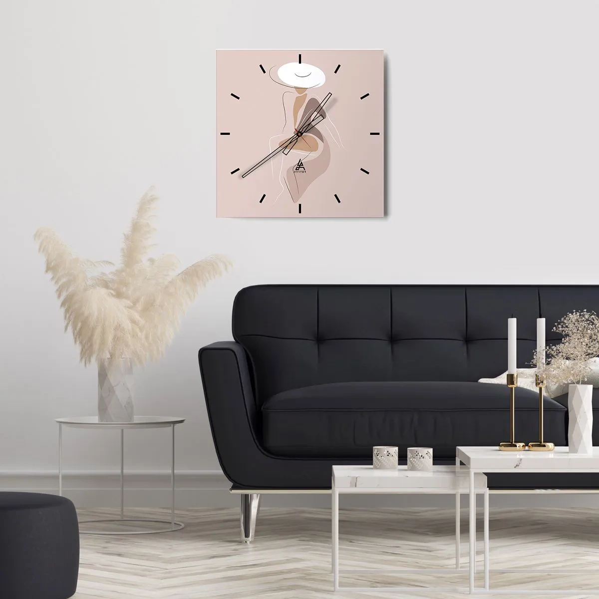 Zegar ścienny - Damą być - 40x40 cm