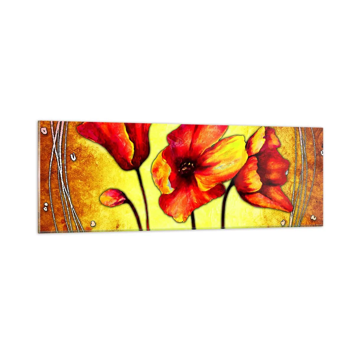 Obraz na szkle - W secesyjnej dekoracji - 90x30 cm
