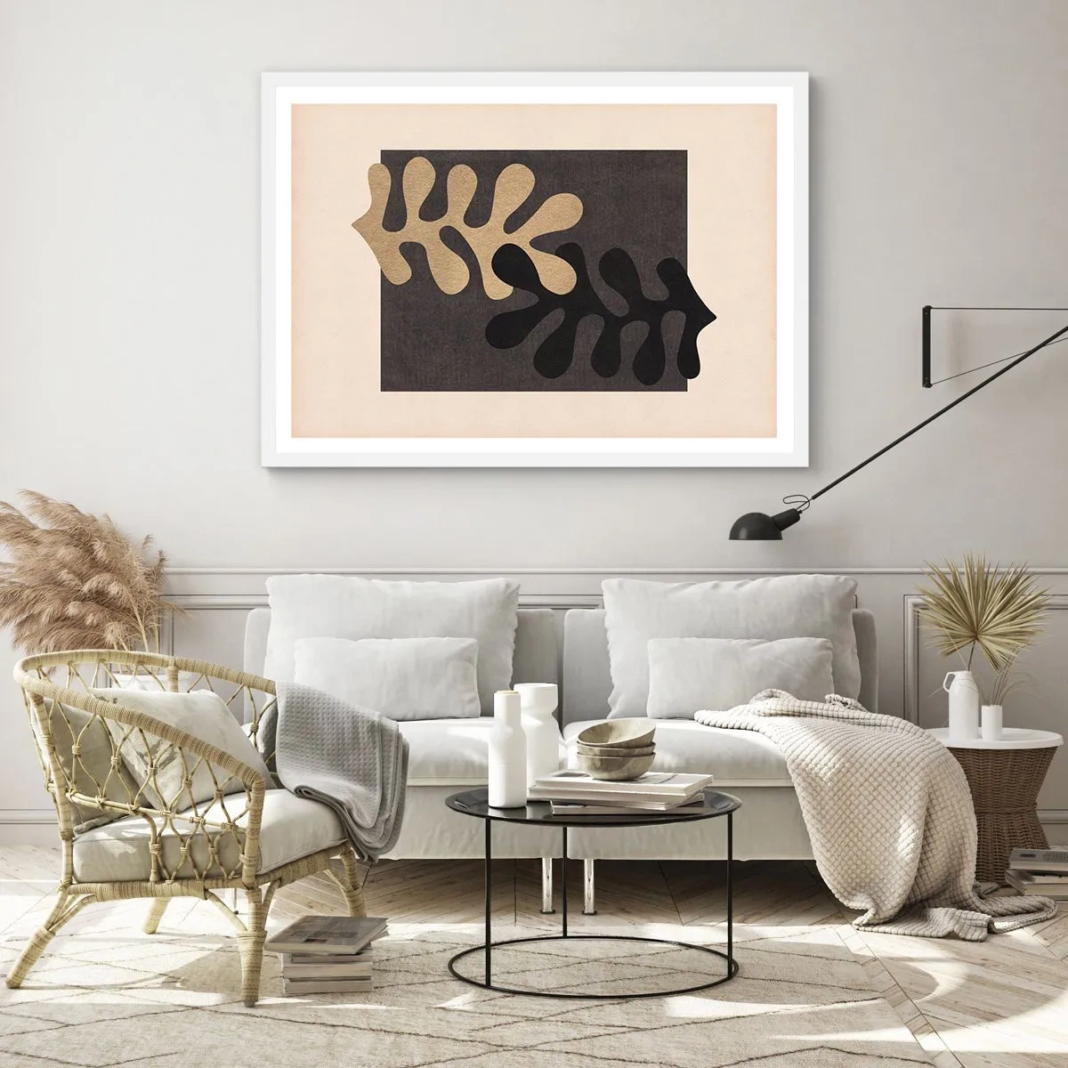 Plakat w białej ramie - Brak i dopełnienie - 100x70 cm