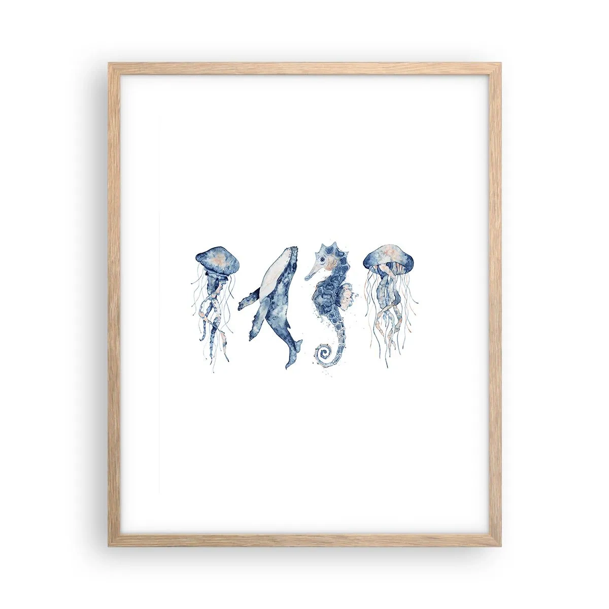 Plakat w ramie jasny dąb - Morskie dziwy - 40x50 cm