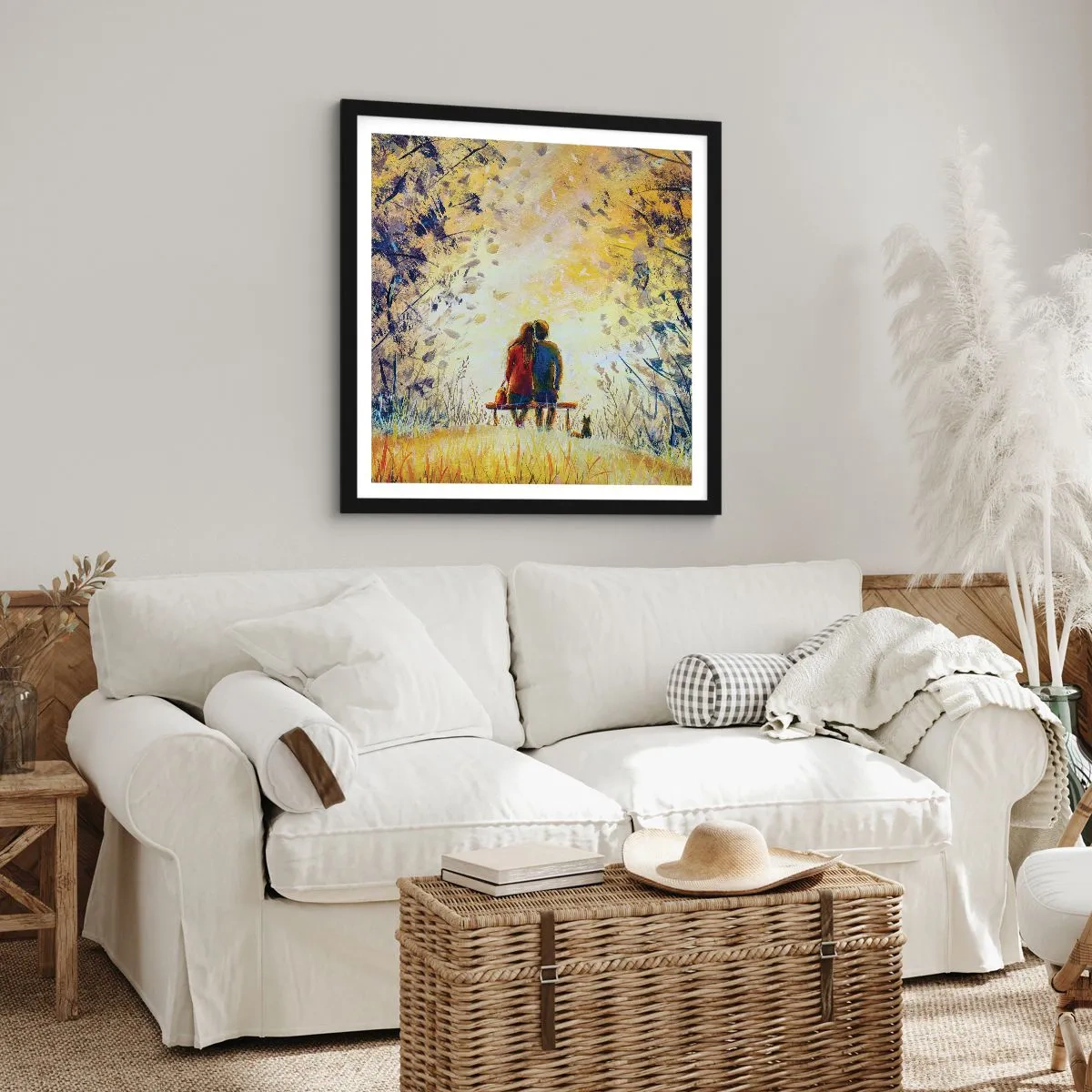 Plakat w czarnej ramie - Magiczna chwila - 30x30 cm
