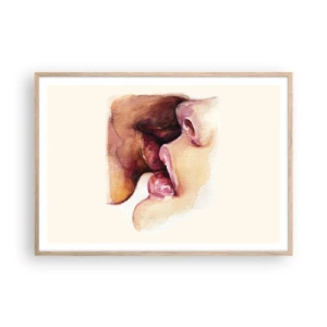Plakat w ramie jasny dąb - Jak noc i dzień, ziemia i niebo - 100x70 cm