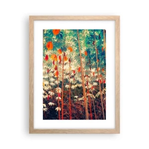 Plakat w ramie jasny dąb - Tajemne życie liści - 30x40 cm