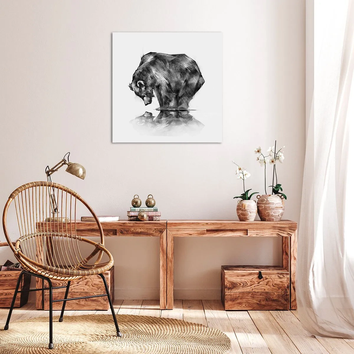 Obraz na płótnie - Miło zobaczyć się z kimś bliskim - 30x30 cm