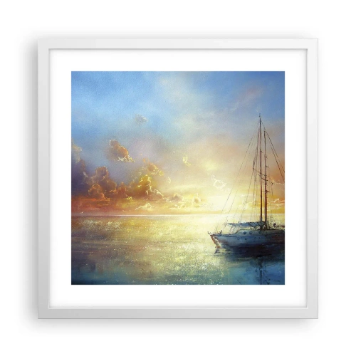 Plakat w białej ramie - W złotej zatoce - 40x40 cm