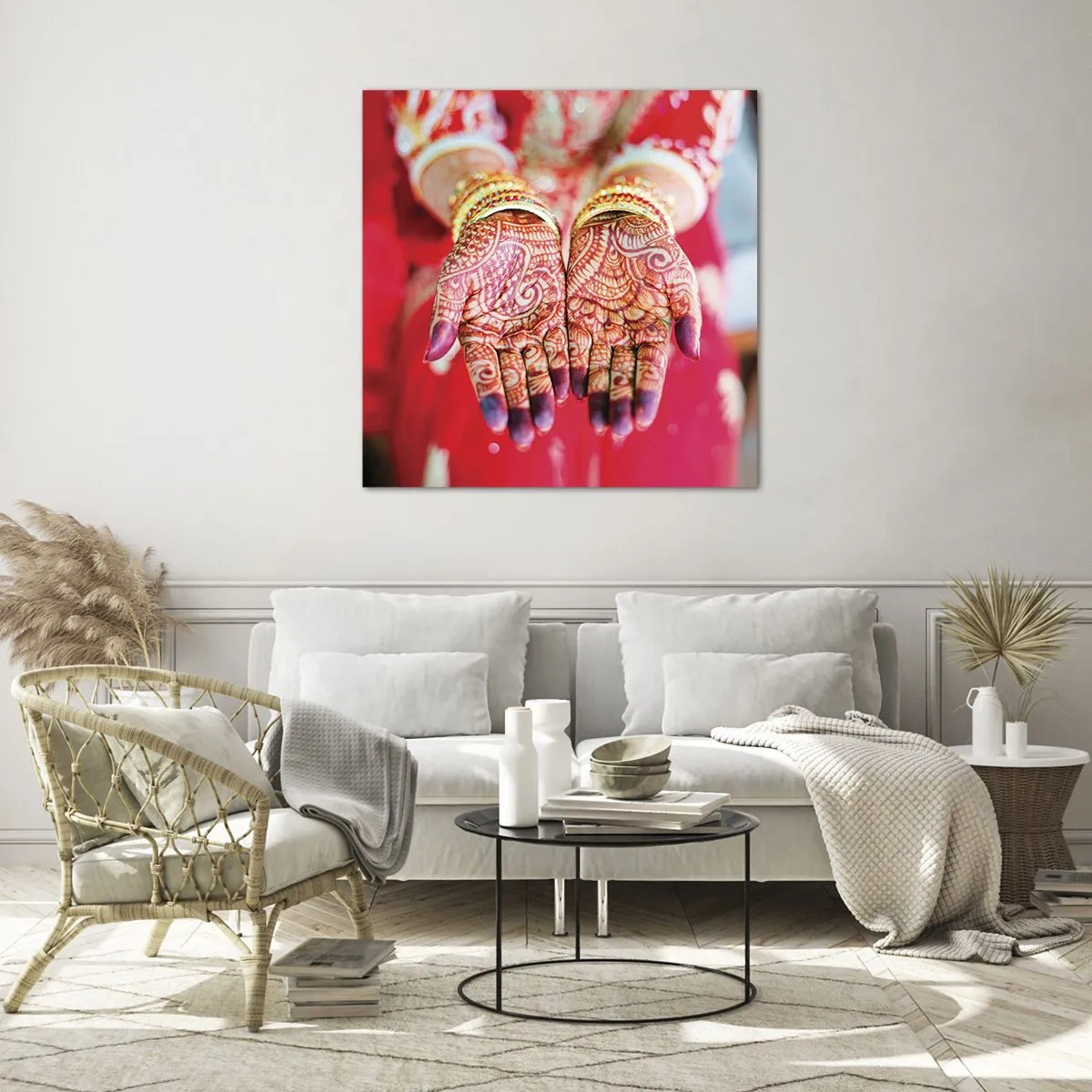 Obraz na szkle - Gotowa złapać szczęście - 70x70 cm