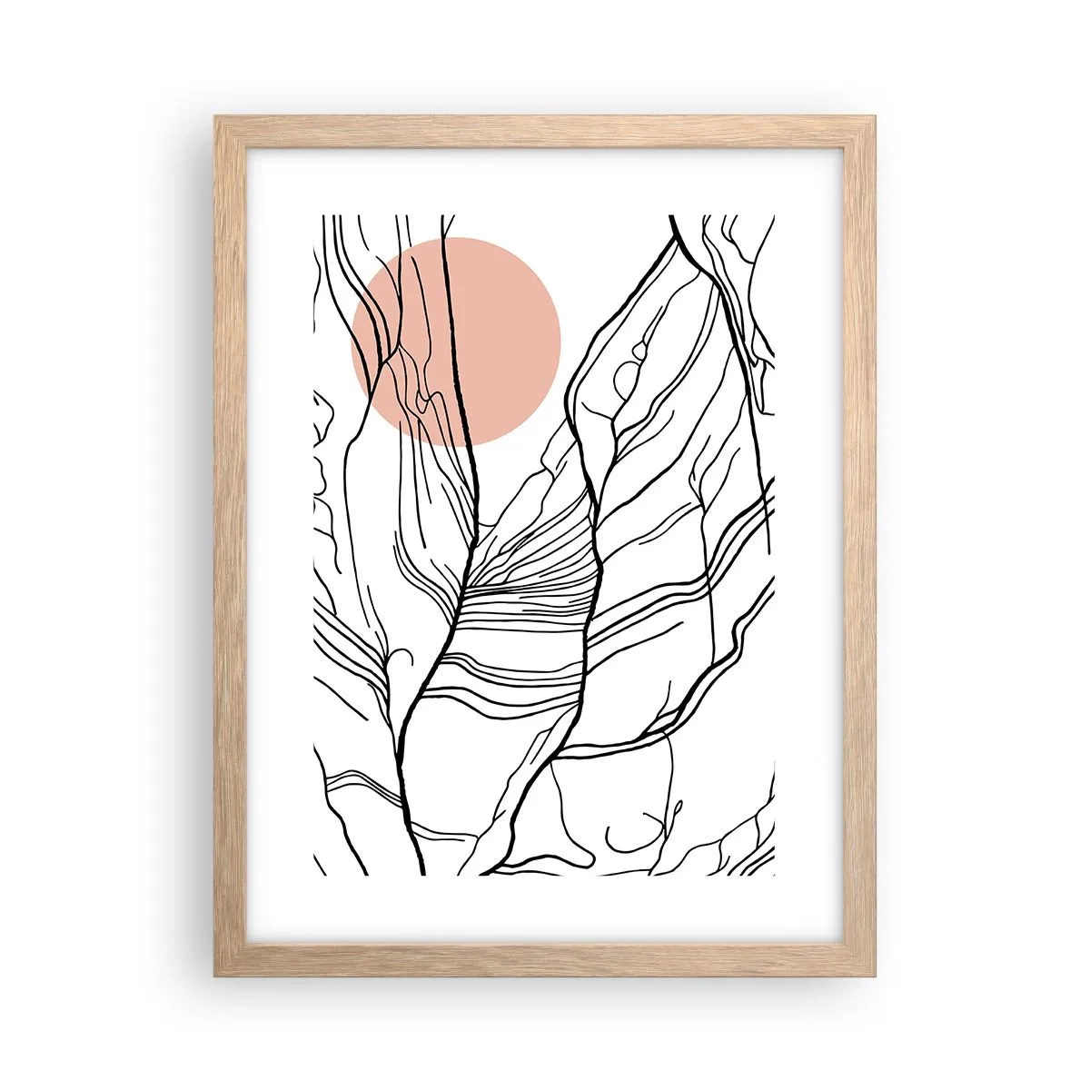 Plakat w ramie jasny dąb - W sieci gałązek - 30x40 cm