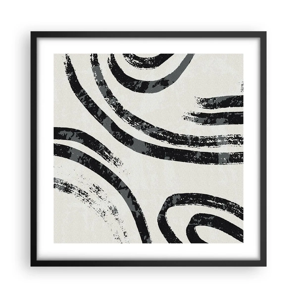 Plakat w czarnej ramie - W pół zatrzymany - 50x50 cm