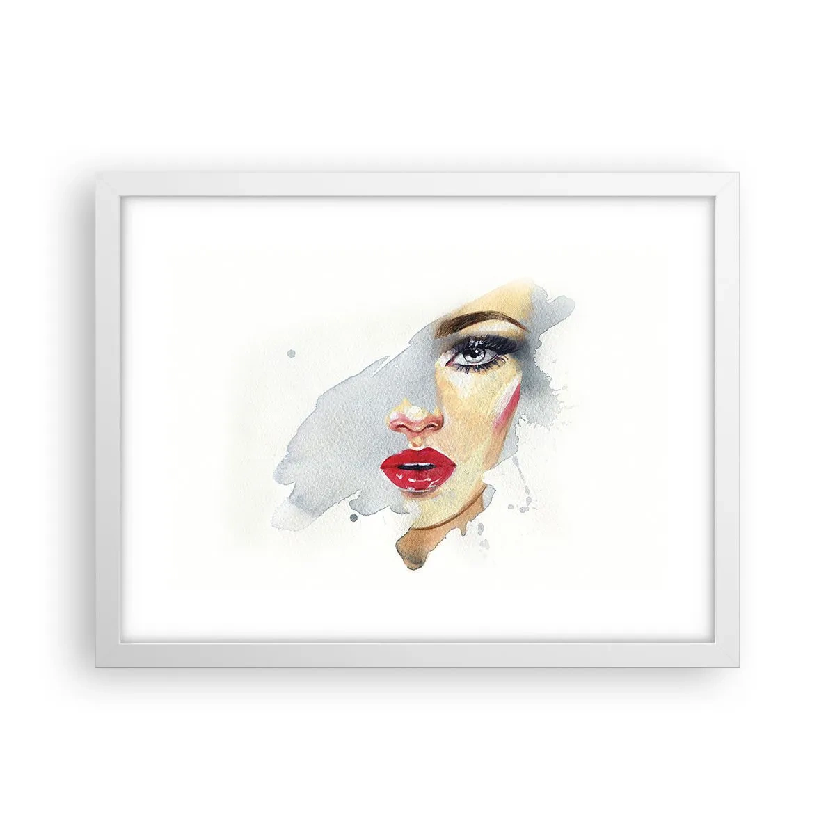 Plakat w białej ramie - Odbicie w kropli wody - 40x30 cm
