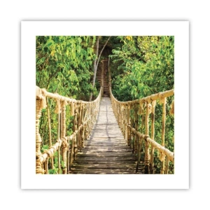 Plakat - Zawieszony w zieleni - 40x40 cm